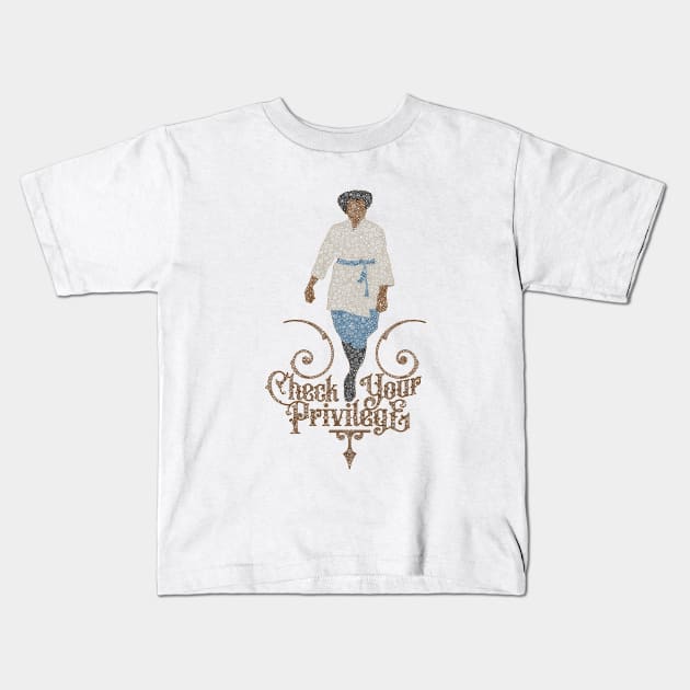Check Your Privilege Circle Design Kids T-Shirt by pbdotman